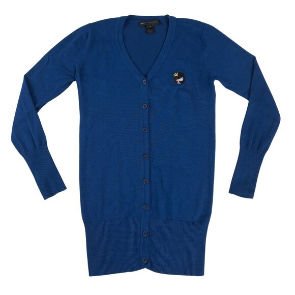 VTG Marc by Marc Jacobs "Miss Marc" Cardigan Sweater in Blue Size Medium - Picture 1 of 8